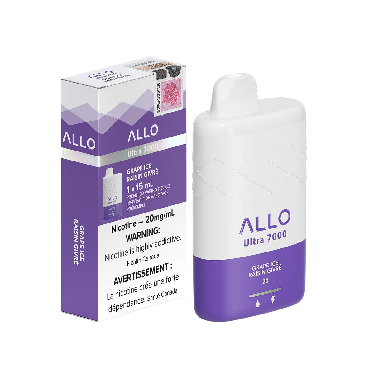 Allo Ultra 7000 Grape Ice Disposable Vape Pen VapeMeet