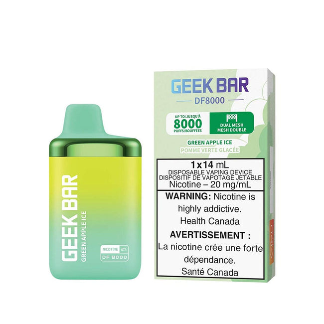 Geek Bar DF8000 Green Apple Ice Disposable Vape Disposable Geek Bar 