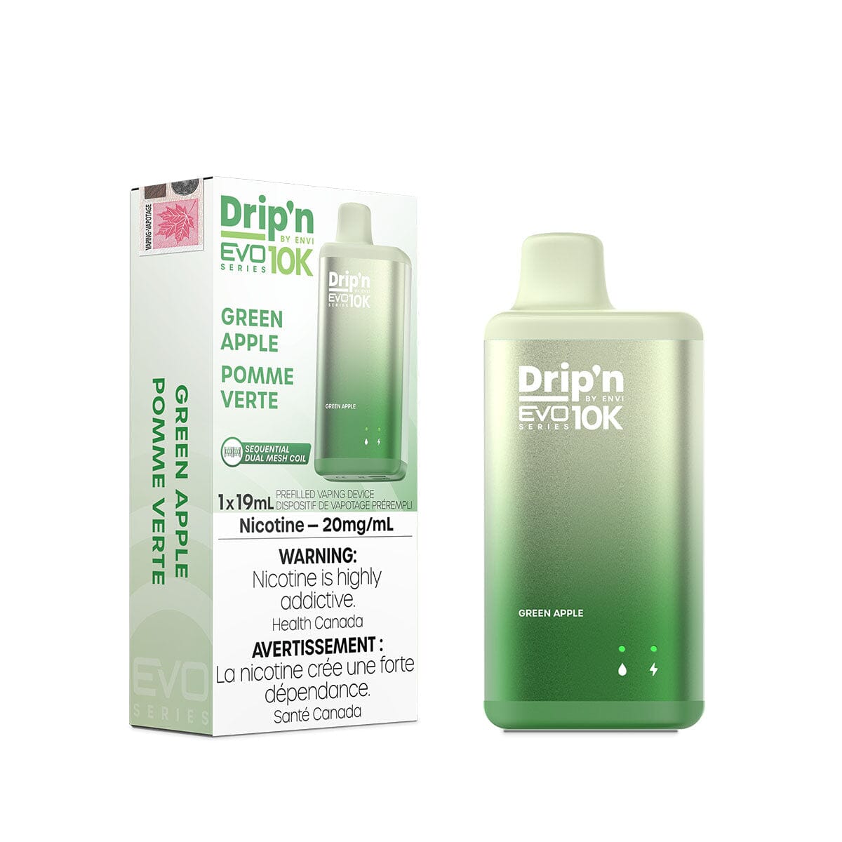 Drip'n EVO 10K Green Apple Disposable Vape Pen Disposable Drip'n 