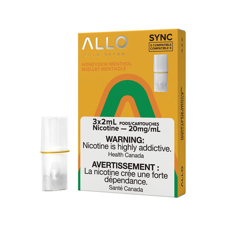 STLTH Compatible Allo Sync Honeydew Menthol Vape Pods Pre-filled Pod Allo Sync 