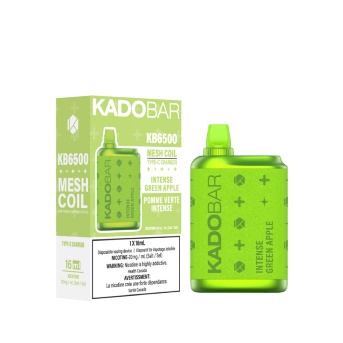 Kadobar KB 6500 Intense Green Apple Disposable Vape Pen Disposable Kadobar 