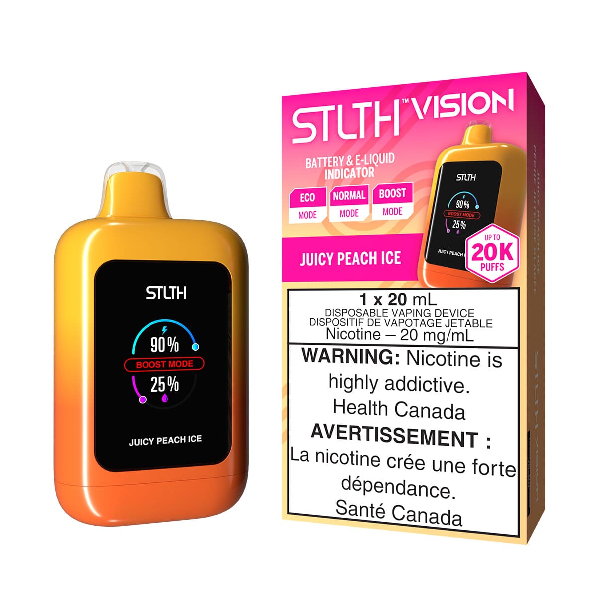 STLTH Vision Juicy Peach Ice Disposable Vape Disposable STLTH 