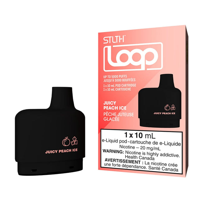 STLTH Loop Juicy Peach Ice Disposable Vape Pod Disposable Loop 