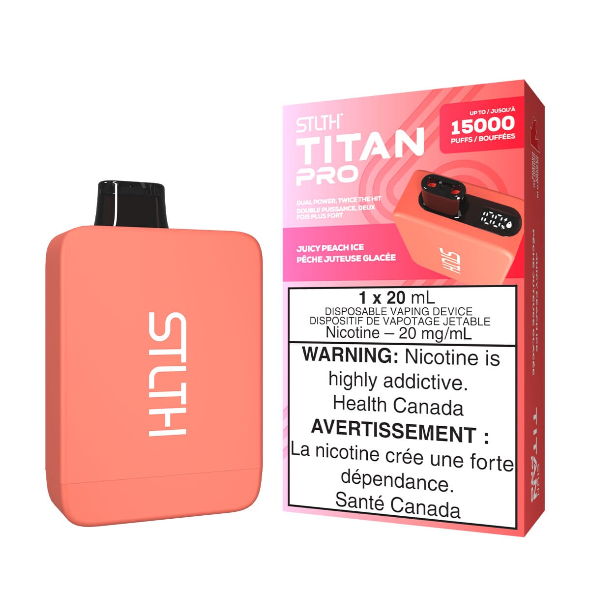 STLTH Titan Pro Juicy Peach Ice Disposable Vape Disposable STLTH 