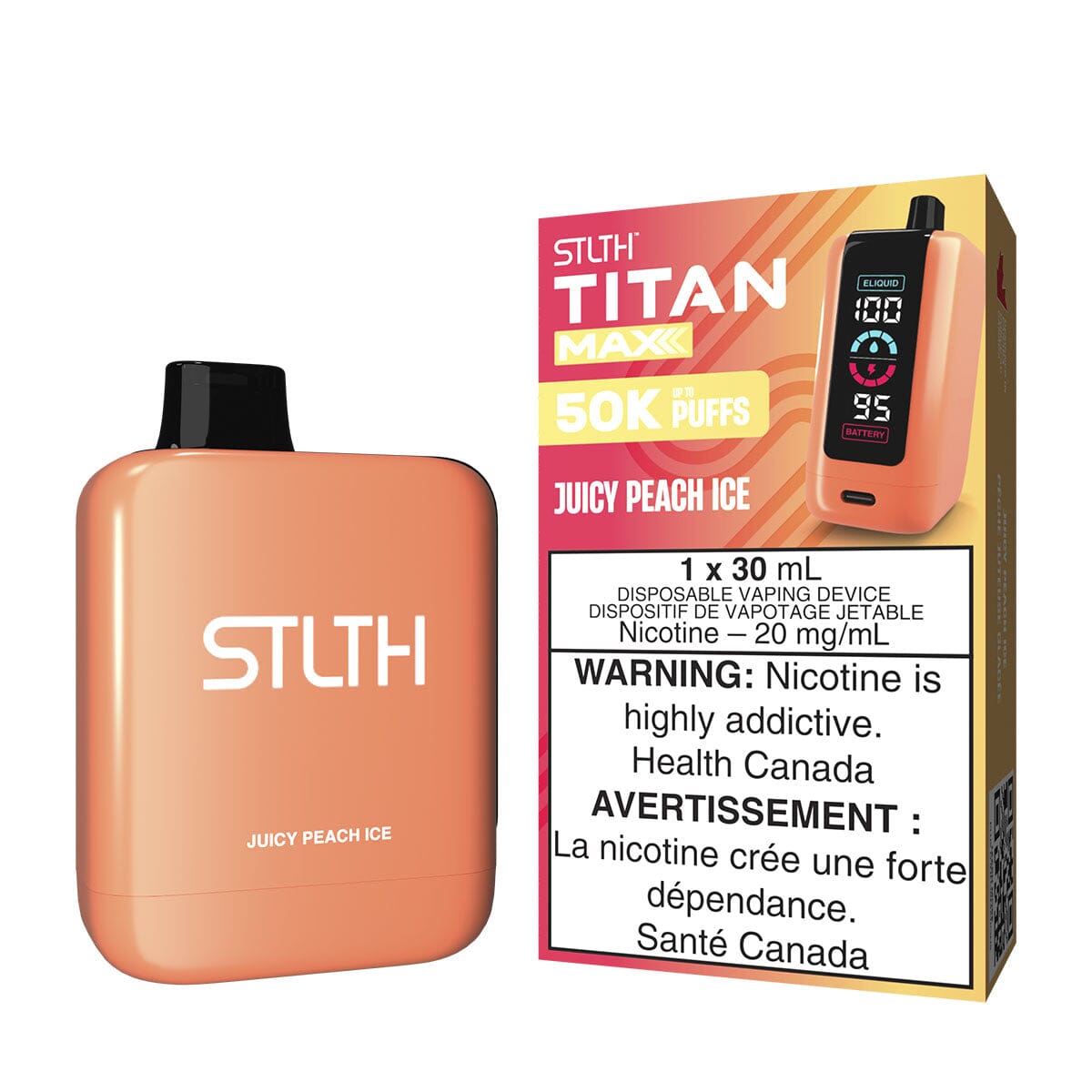 STLTH Titan Max Juicy Peach Ice Disposable Vape Disposable STLTH 