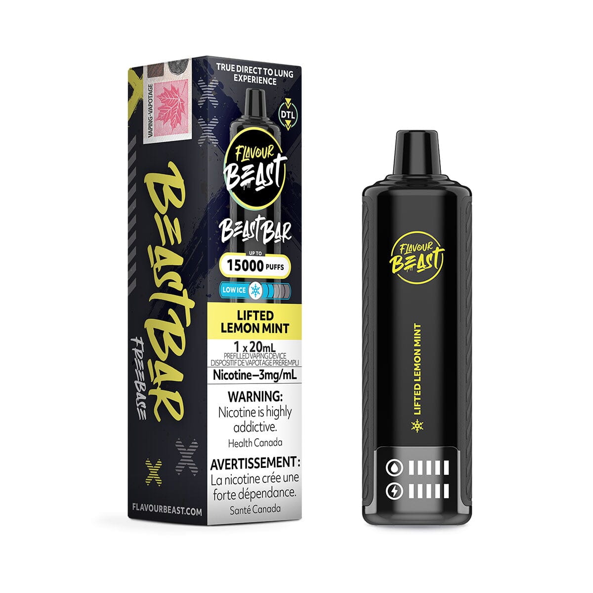 Flavour Beast Bar Lifted Lemon Mint Disposable Vape Pen Disposable Flavour Beast 