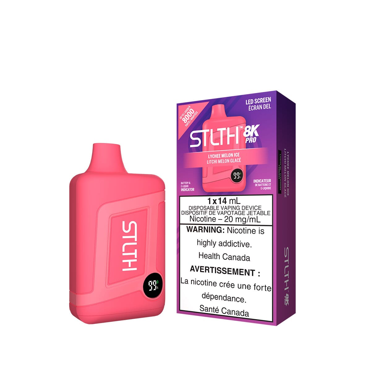 STLTH 8K Pro Lychee Melon Ice Disposable Vape Pen Disposable STLTH 