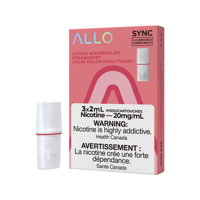 STLTH Compatible Allo Sync Lychee Watermelon Strawberry Vape Pods Pre-filled Pod Allo Sync 