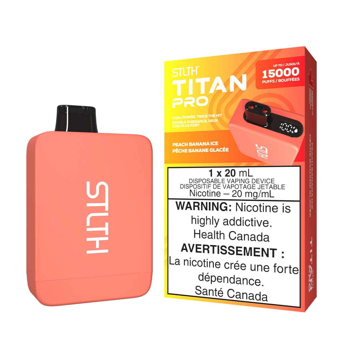 STLTH Titan Pro Peach Banana Ice Disposable Vape Disposable STLTH 