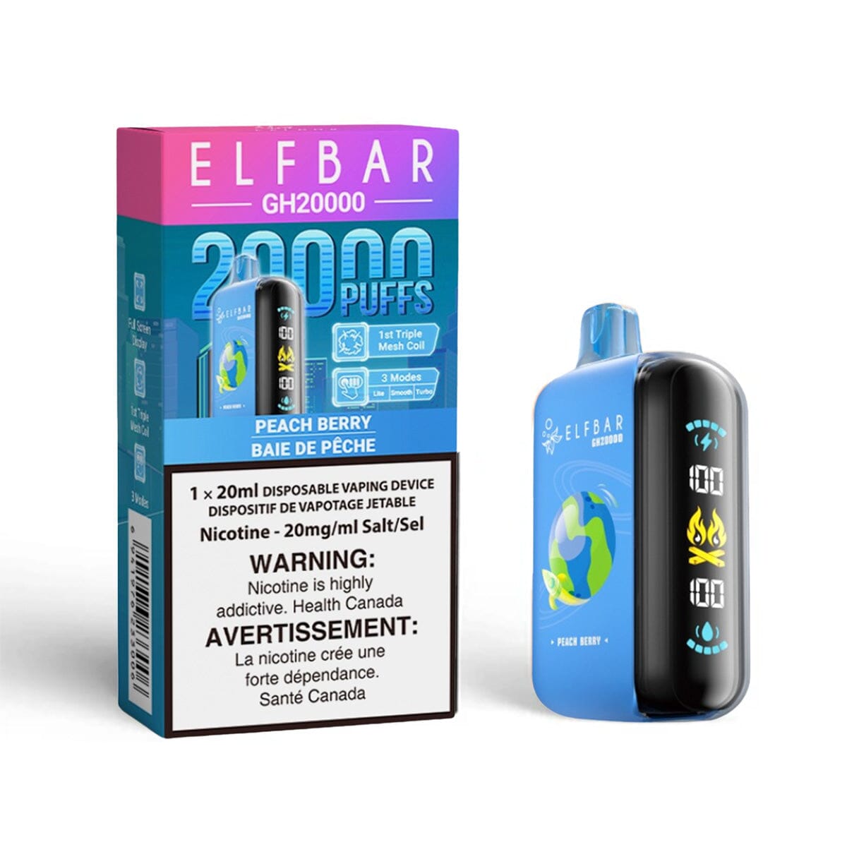 Elf Bar GH20K Peach Berry Disposable Vape Disposable Elf Bar 