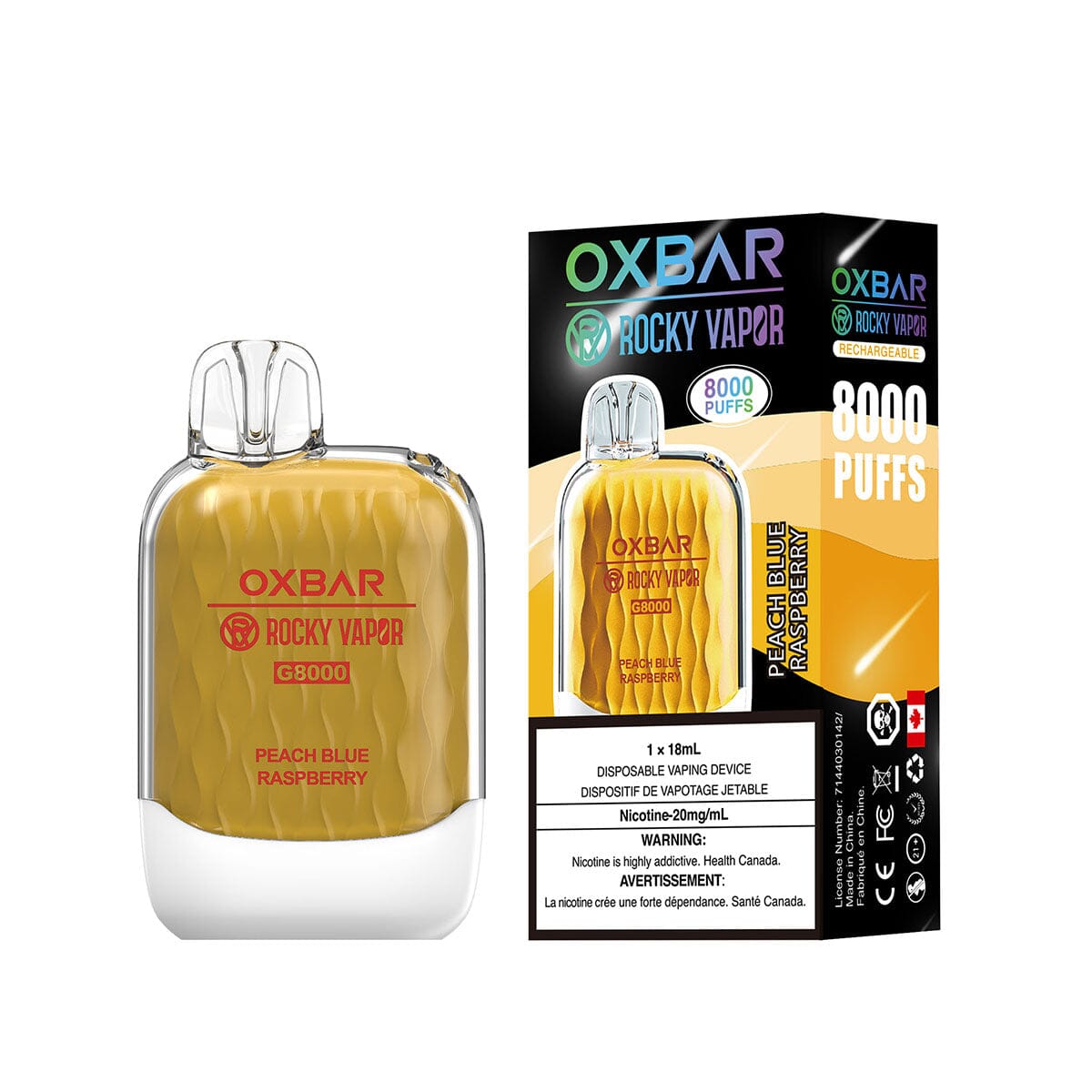 OXBAR G8000 Peach Blue Raspberry Disposable Vape Pen Disposable Oxbar 