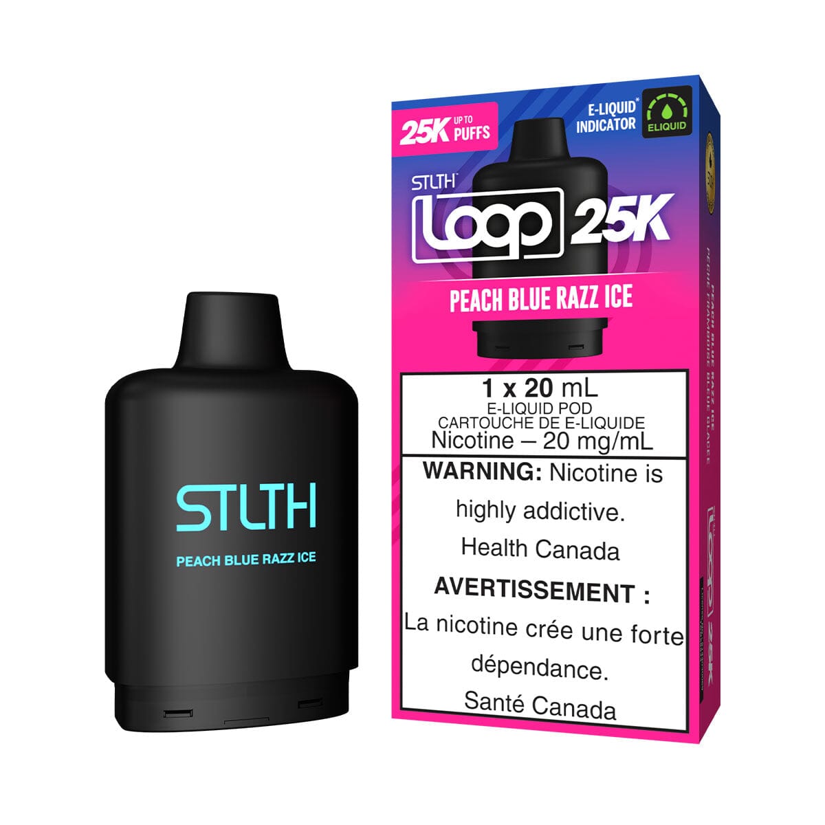 STLTH Loop 25K Peach Blue Razz Ice Disposable Vape Pod – VapeMeet Inc
