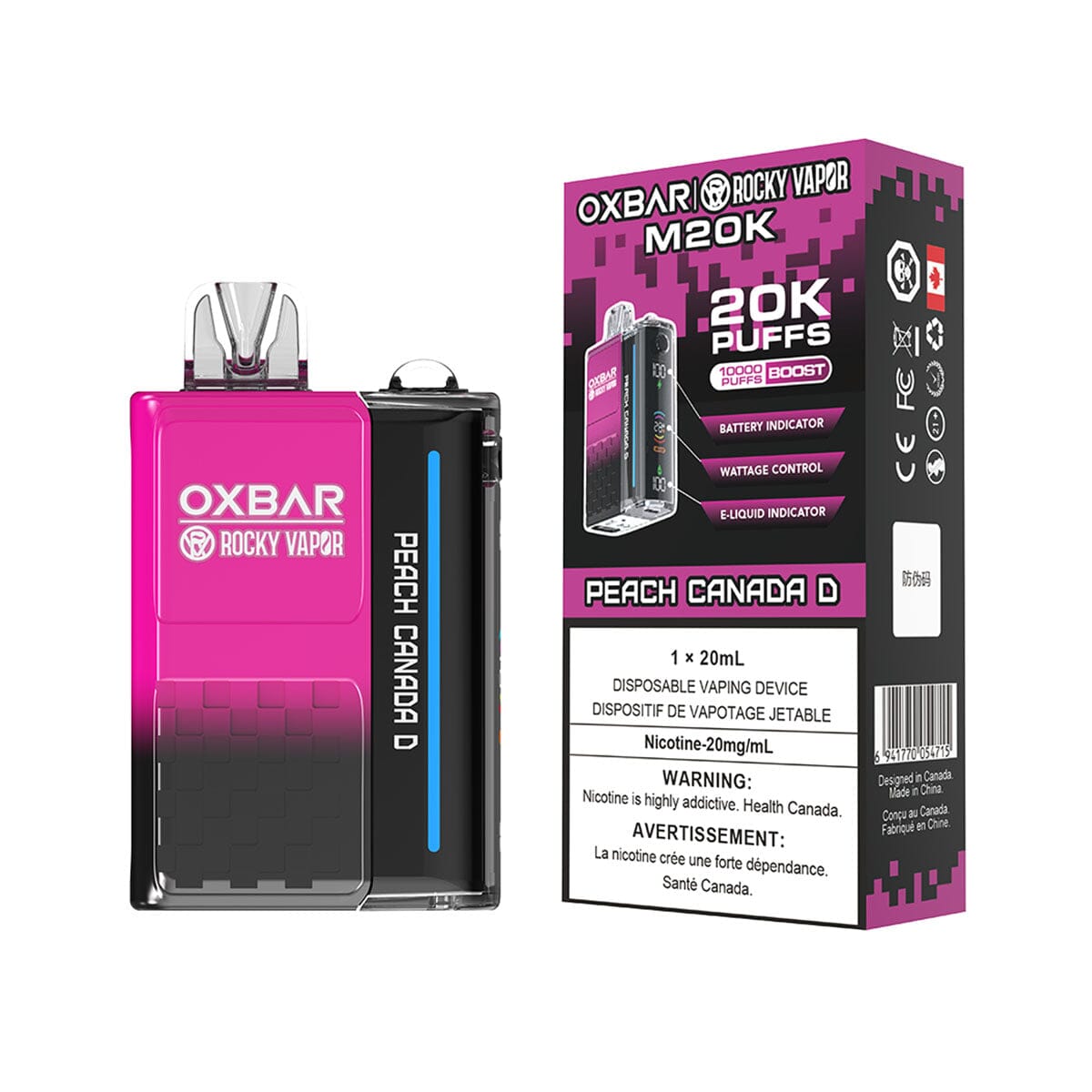 Oxbar M20K Peach Canada D Disposable Vape Disposable Oxbar 