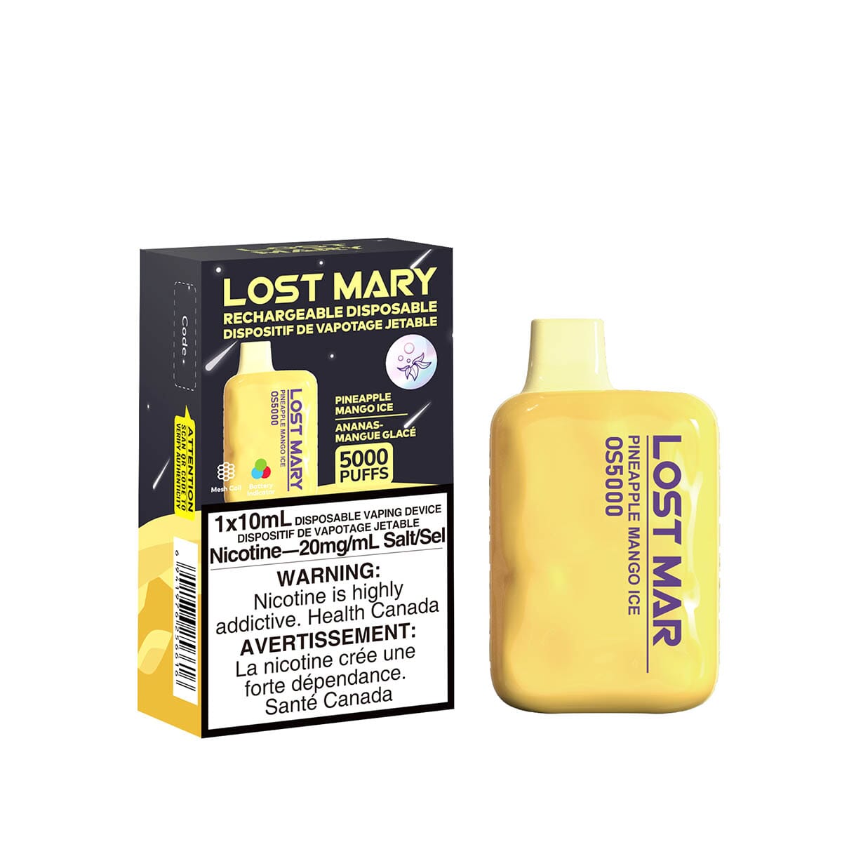 Lost Mary OS5000 Pineapple Mango Ice Disposable Vape Pen Disposable Lost Mary 