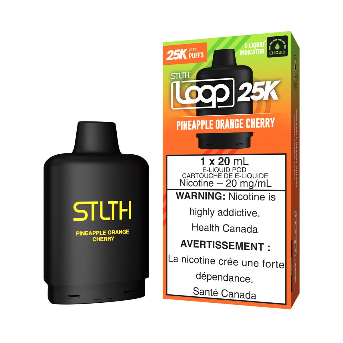 STLTH Loop 25K Pineapple Orange Cherry Disposable Vape Pod Disposable STLTH 