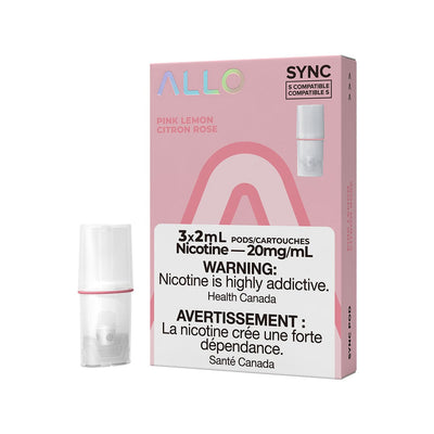 STLTH Compatible Allo Sync Pink Lemon Vape Pods Pre-filled Pod Allo Sync 