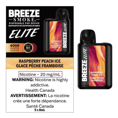 Breeze Elite 4000 Raspberry Peach Ice Disposable Vape Pen Disposable Breeze 