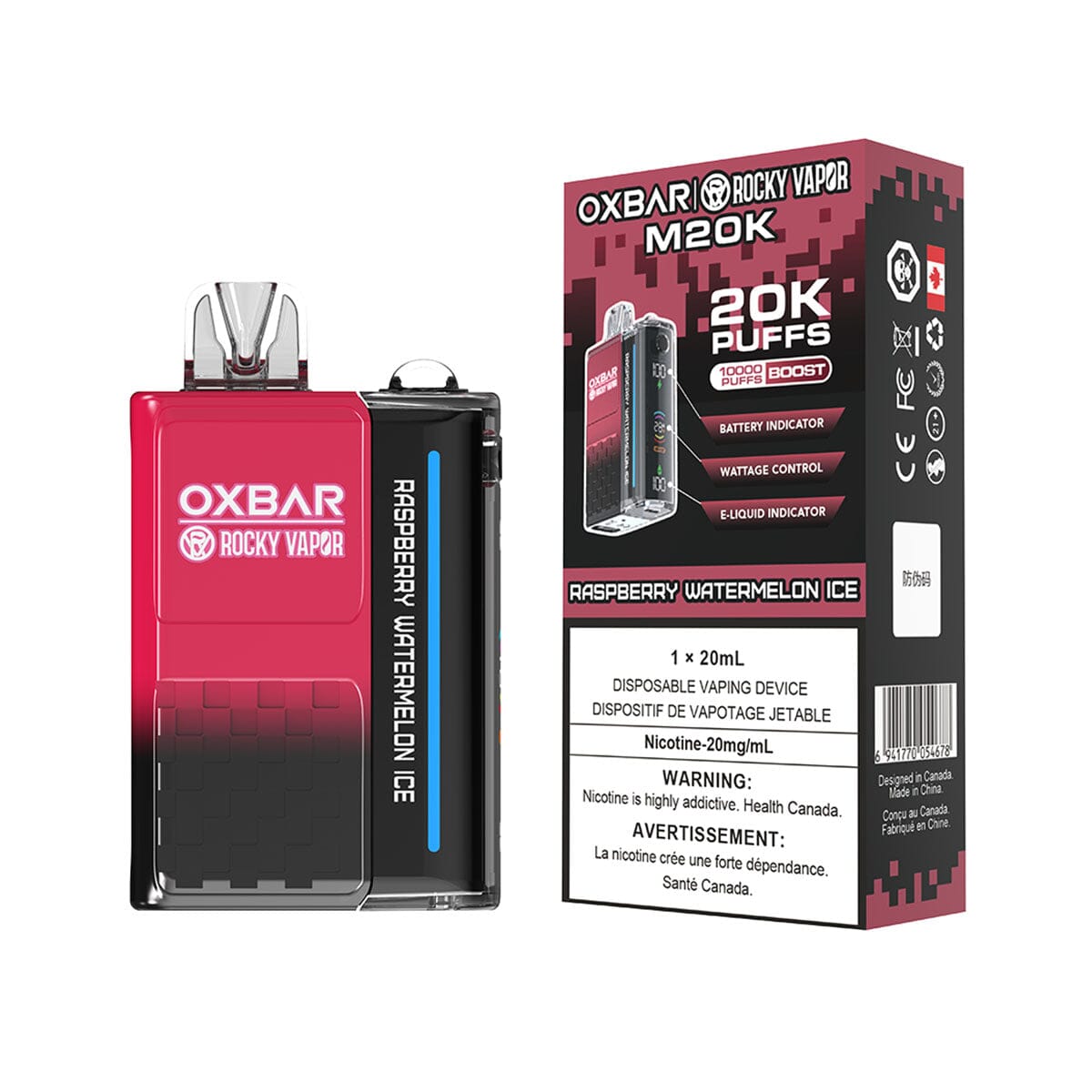 Oxbar M20K Raspberry Watermelon Ice Disposable Vape Disposable Oxbar 