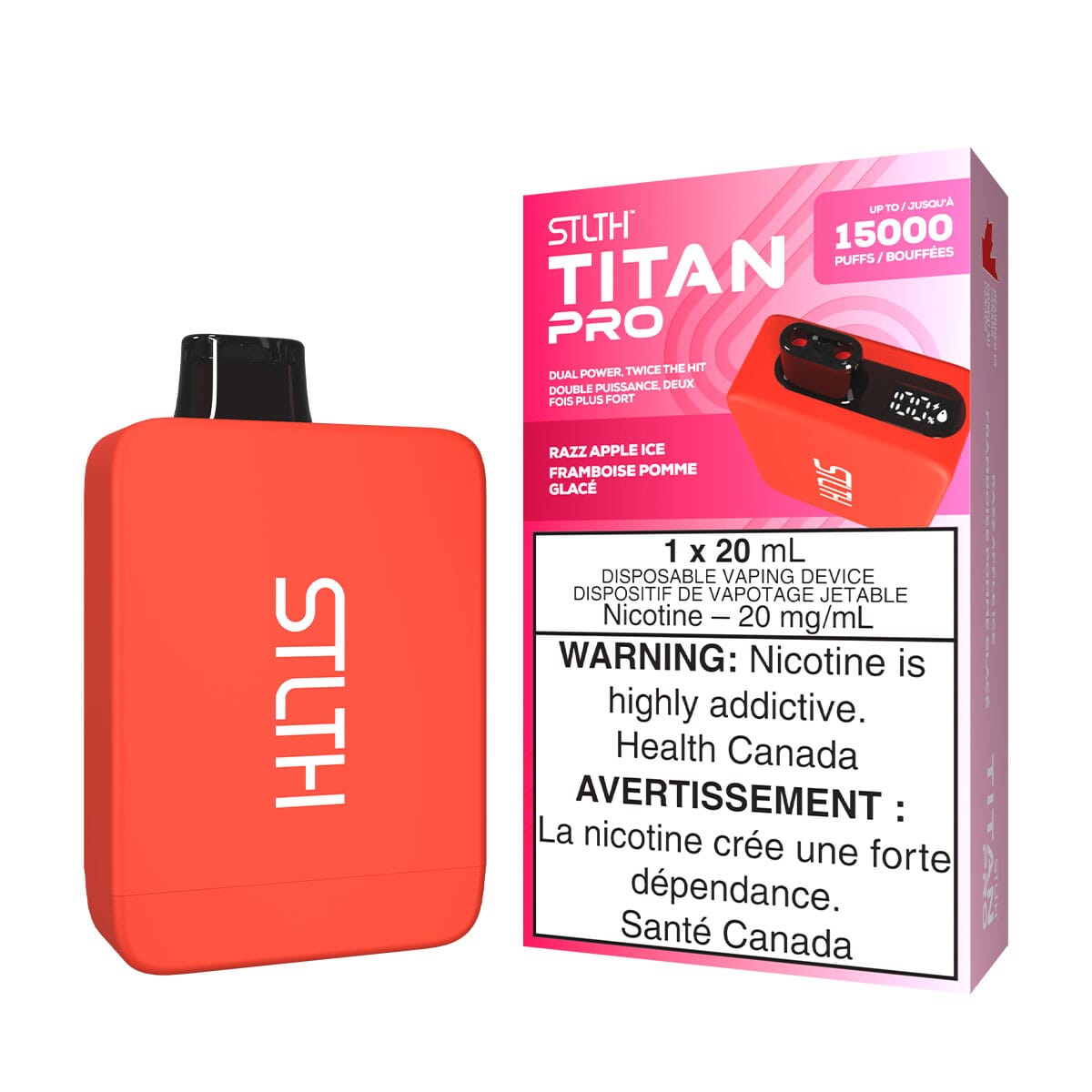 STLTH Titan Pro Razz Apple Ice Disposable Vape Disposable STLTH 