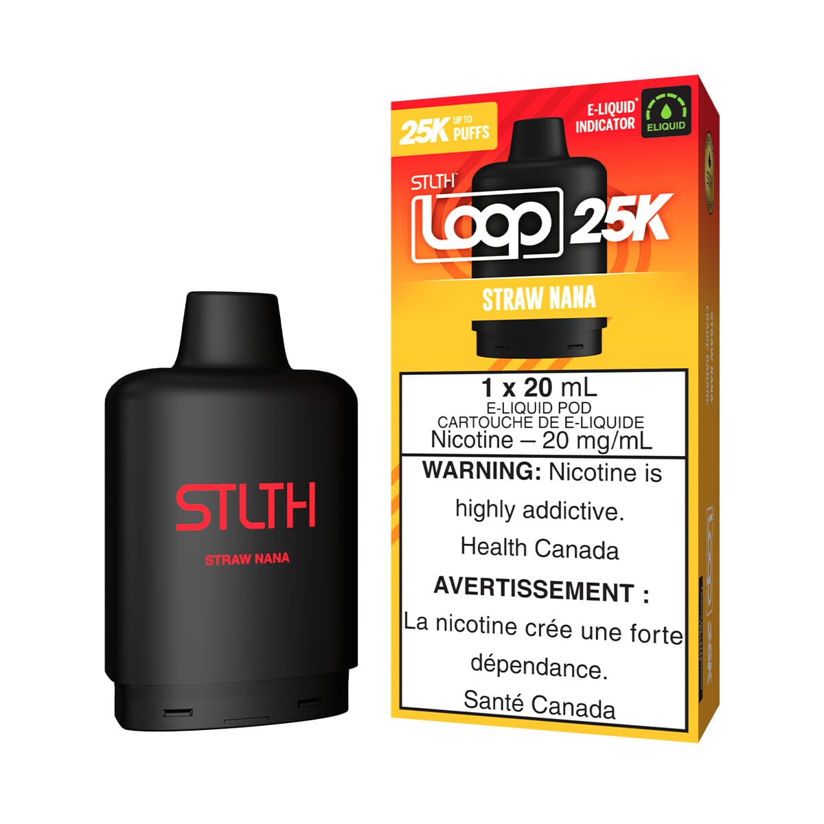 STLTH Loop 25K Straw Nana Disposable Vape Pod Disposable STLTH 