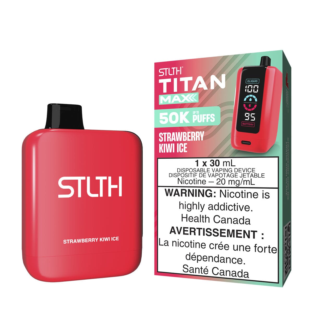 STLTH Titan Max Strawberry Kiwi Ice Disposable Vape Disposable STLTH 