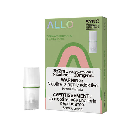 STLTH Compatible Allo Sync Strawberry Kiwi Vape Pods Pre-filled Pod Allo Sync 