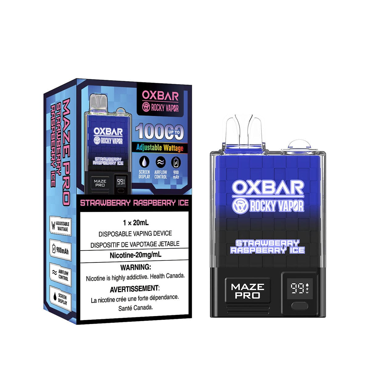 Oxbar Maze Pro Strawberry Raspberry Ice Disposable Vape Pen Disposable Oxbar 