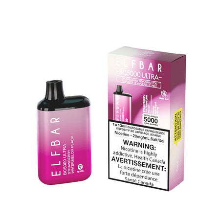 Elf Bar BC5000 Ultra Strawberry Watermelon Peach Disposable Vape Pen Disposable Elf Bar 20mg/mL 