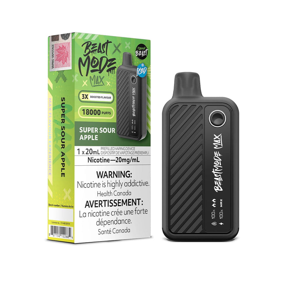 Flavour Beast Beast Mode Max Super Sour Apple Disposable Vape Disposable Flavour Beast 