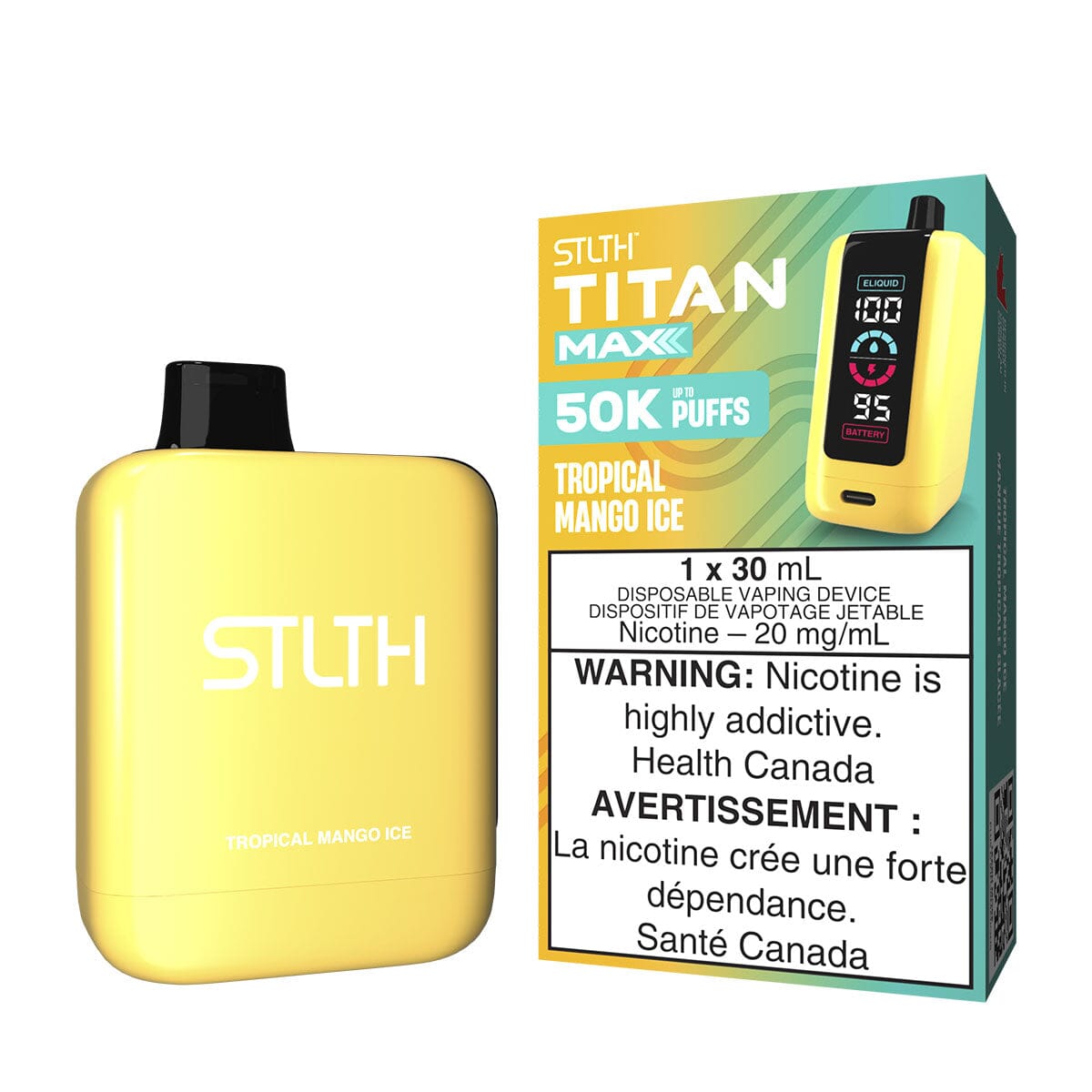 STLTH Titan Max Tropical Mango Ice Disposable Vape Disposable STLTH 