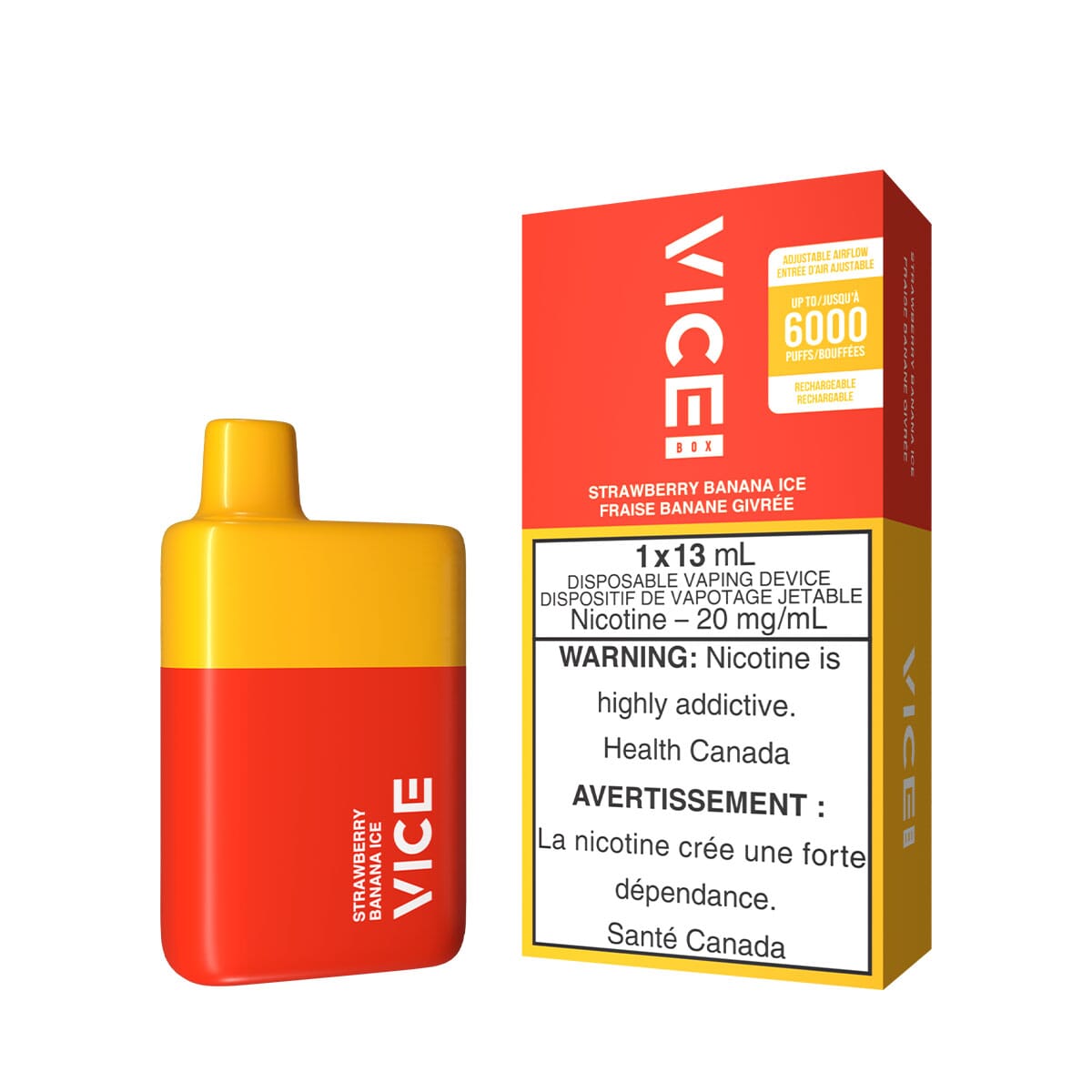 Vice Box Strawberry Banana Ice for Smooth Vaping - VapeMeet Inc