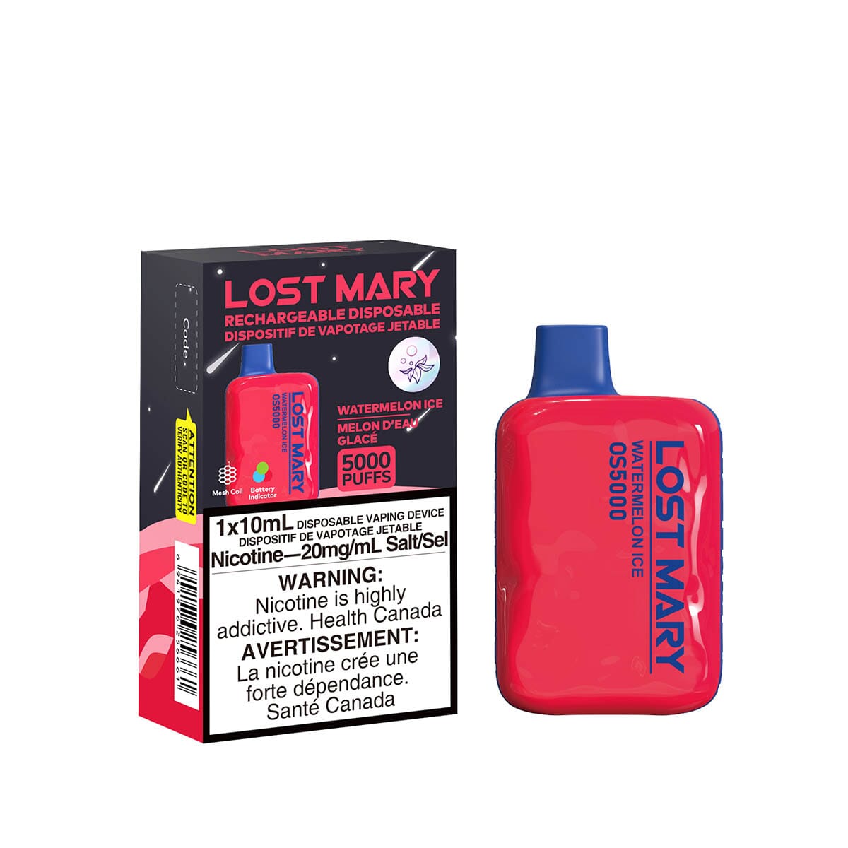 Lost Mary OS5000 Watermelon Ice Disposable Vape Pen Disposable Lost Mary 