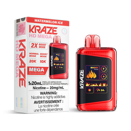 Kraze HD Mega Watermelon Ice Disposable Vape Disposable Kraze 