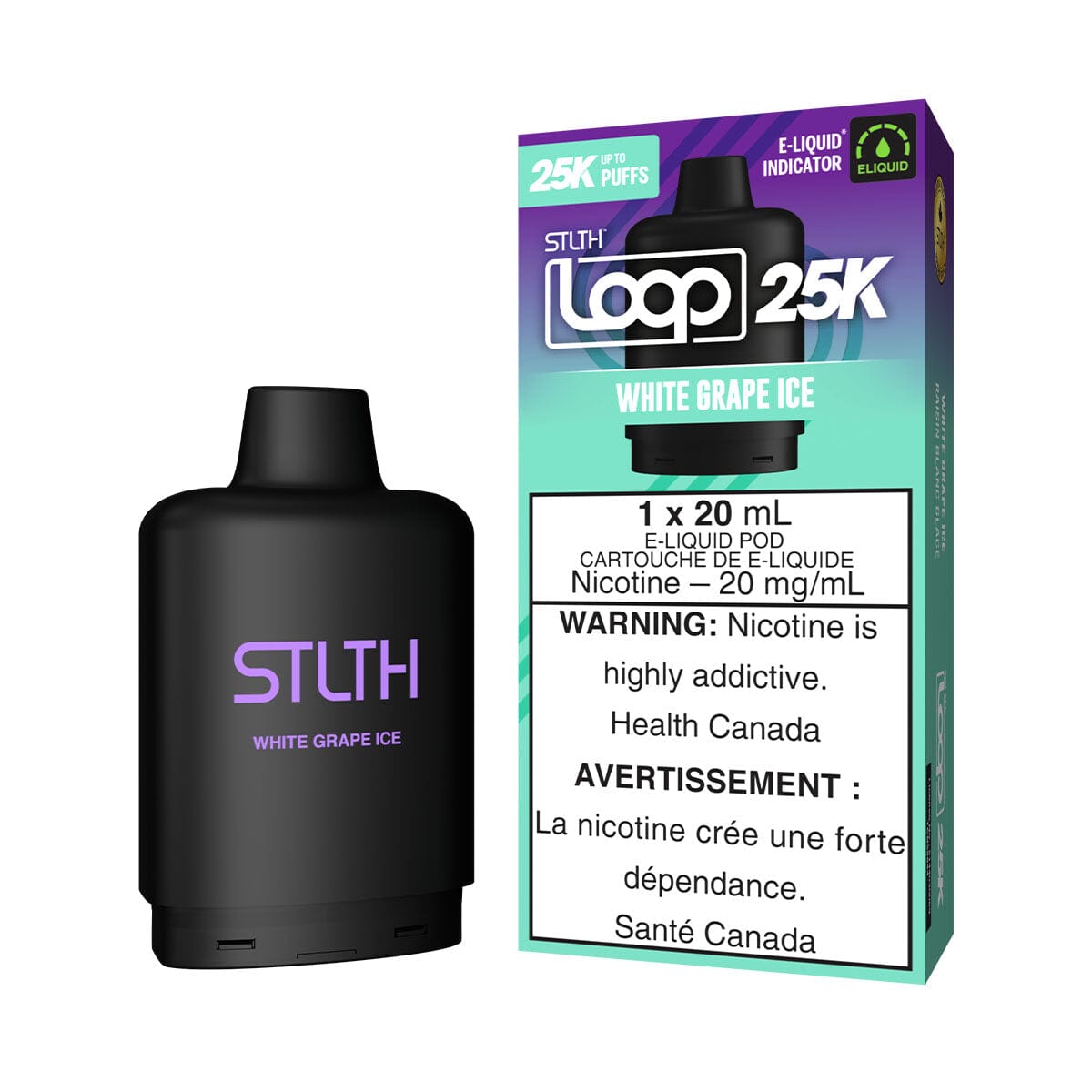 STLTH Loop 25K White Grape Ice Disposable Vape Pod Disposable STLTH 