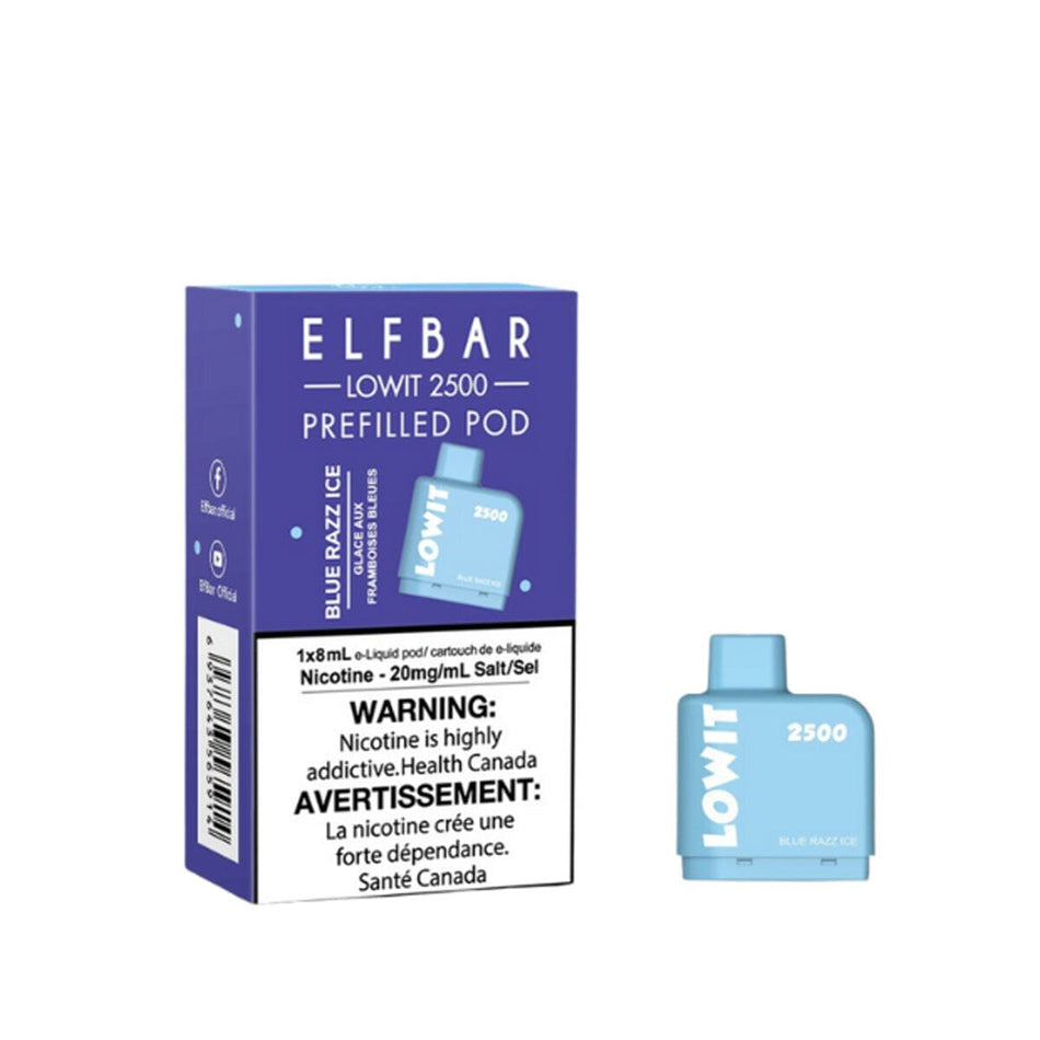 Elf Bar Lowit 2500 Blue Razz Ice Pre Filled Disposable Pod Pre-filled Pod Elf Bar 