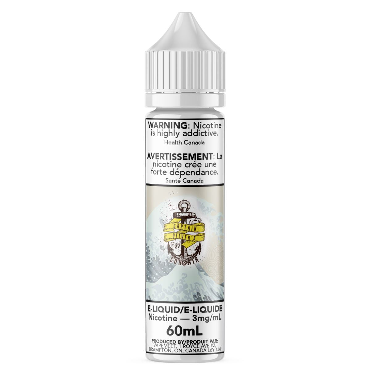 Captain Oliver's - Corsair E-Liquid Captain Oliver's Custards & Puddings 60mL 0 mg/mL 