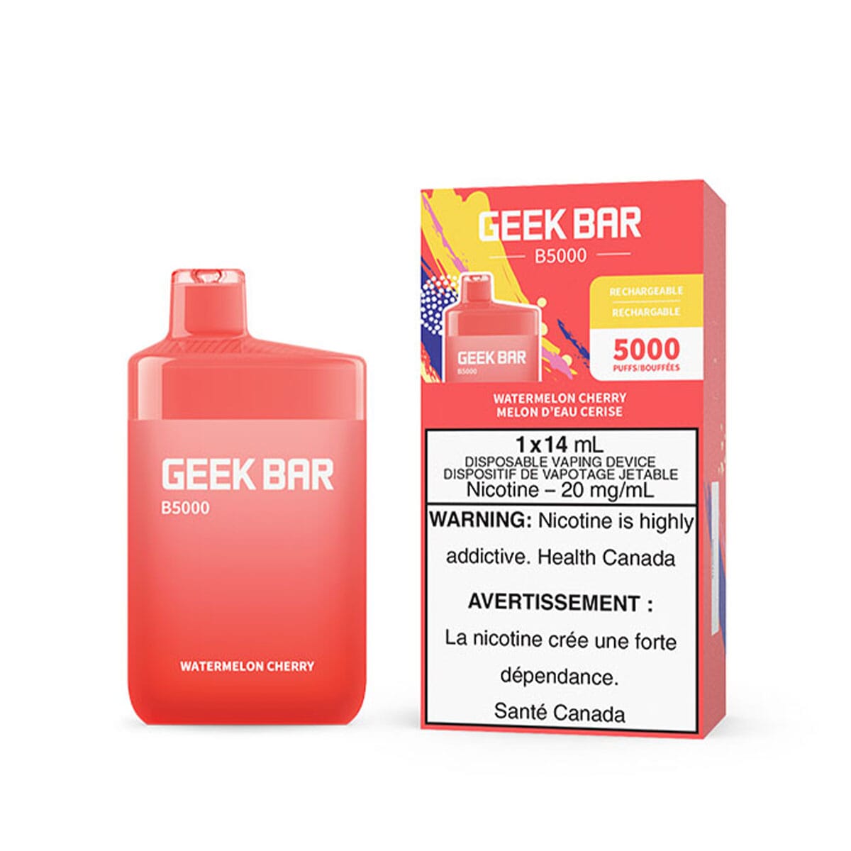 Geek Bar B5000 Watermelon Cherry Disposable Vape Pen Disposable Geek Bar 20mg/mL 