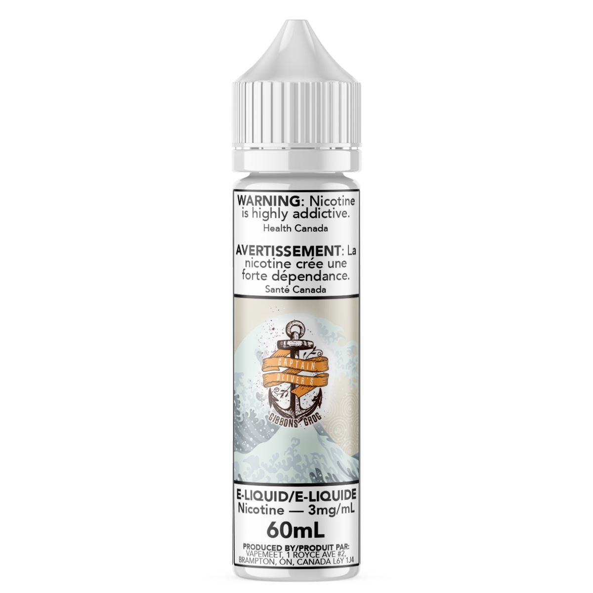 Captain Oliver's - Gibbons' Grog E-Liquid Captain Oliver's Custards & Puddings 60mL 0 mg/mL 