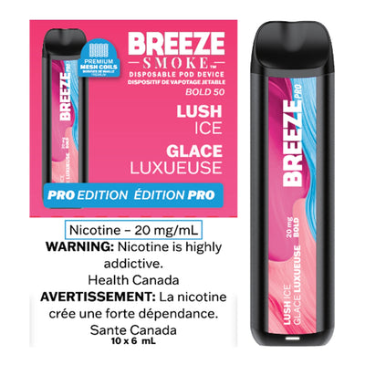 Breeze Pro - Lush Ice Disposable Breeze Smoke 20mg/mL (Bold 50) 