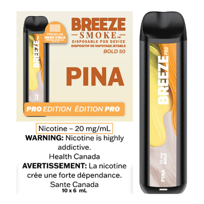 Breeze Pro - Pina Disposable Breeze Smoke 20mg/mL (Bold 50) 