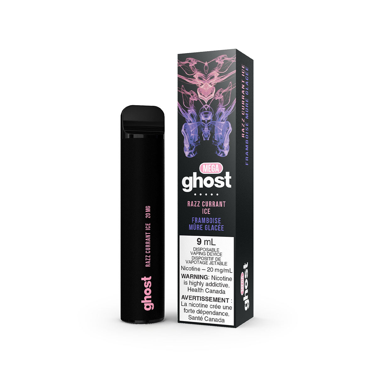 Ghost Mega Disposable - Razz Currant Ice Disposable Ghost Disposable 20mg/mL 
