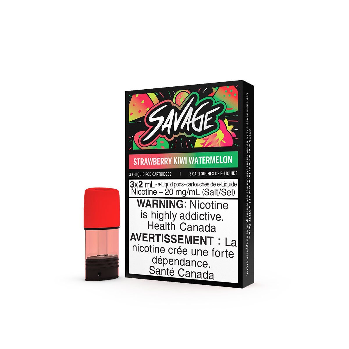 STLTH - Strawberry Kiwi Watermelon Pods (Savage) Pre-filled Pod STLTH 20mg/mL 