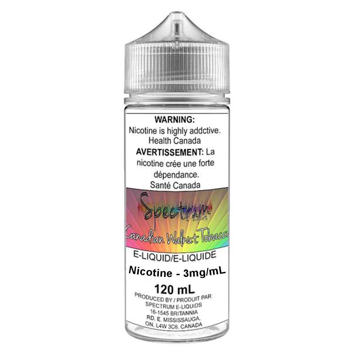 Spectrum - Canadian Walnut Tobacco E-Liquid Spectrum E-Liquids 120mL 3 mg/mL 